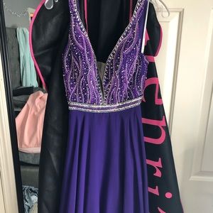 Purple Open Back Prom Dress from Henris